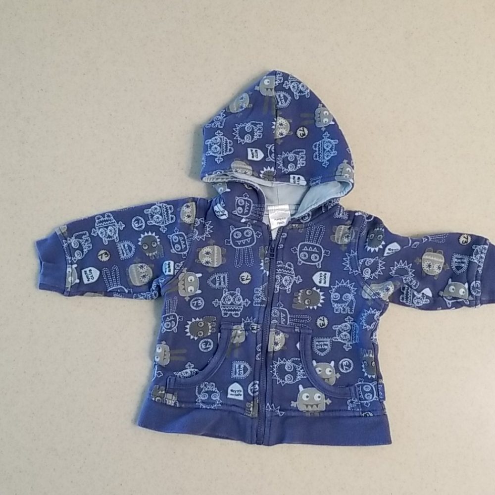 Pumpkin patch 6-12 hoodie zipper